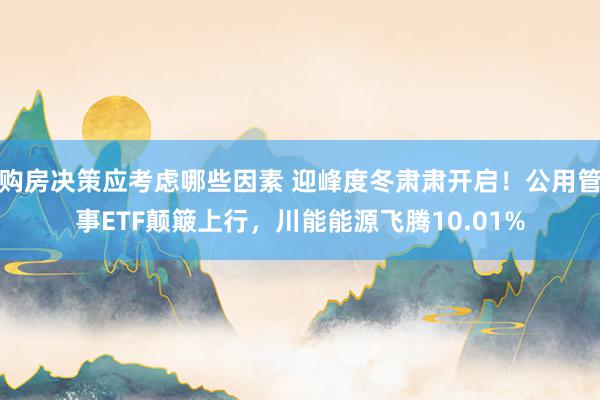 购房决策应考虑哪些因素 迎峰度冬肃肃开启！公用管事ETF颠簸上行，川能能源飞腾10.01%