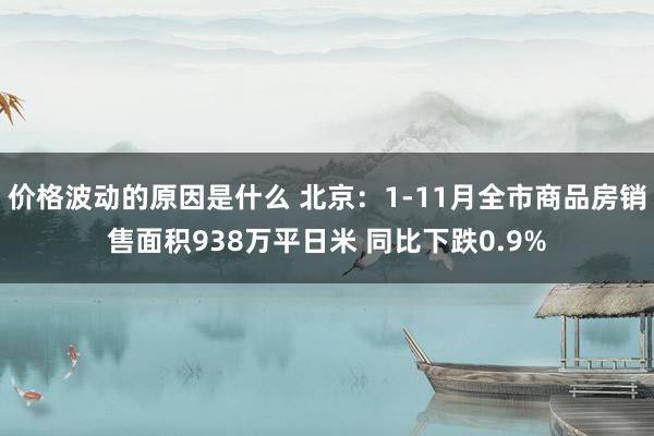 价格波动的原因是什么 北京：1-11月全市商品房销售面积938万平日米 同比下跌0.9%