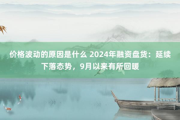 价格波动的原因是什么 2024年融资盘货：延续下落态势，9月以来有所回暖