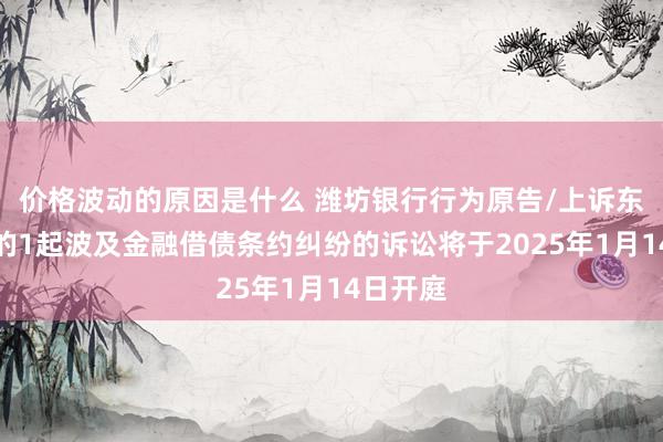 价格波动的原因是什么 潍坊银行行为原告/上诉东说念主的1起波及金融借债条约纠纷的诉讼将于2025年1月14日开庭