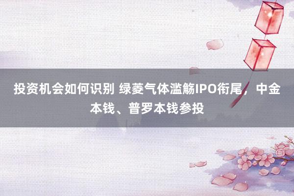 投资机会如何识别 绿菱气体滥觞IPO衔尾，中金本钱、普罗本钱参投