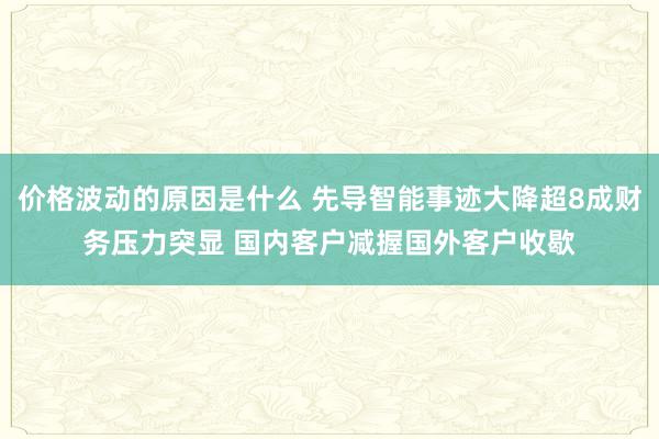 价格波动的原因是什么 先导智能事迹大降超8成财务压力突显 国内客户减握国外客户收歇