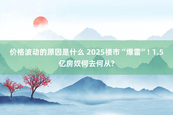 价格波动的原因是什么 2025楼市“爆雷”! 1.5亿房奴何去何从?