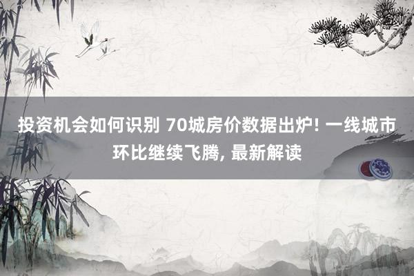 投资机会如何识别 70城房价数据出炉! 一线城市环比继续飞腾, 最新解读