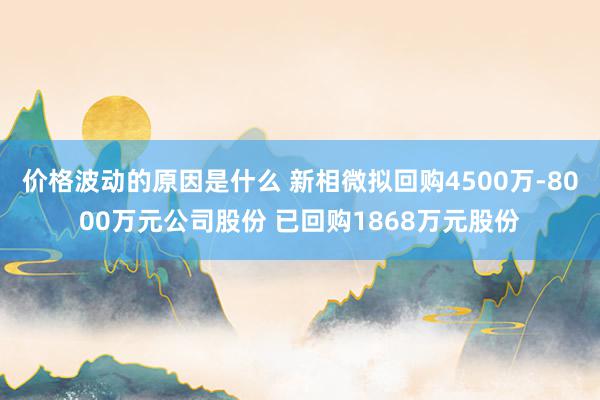 价格波动的原因是什么 新相微拟回购4500万-8000万元公司股份 已回购1868万元股份